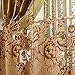 PanDaDa Modern Room Floral Tulle Window Screening Curtain Drape Scarf yellow