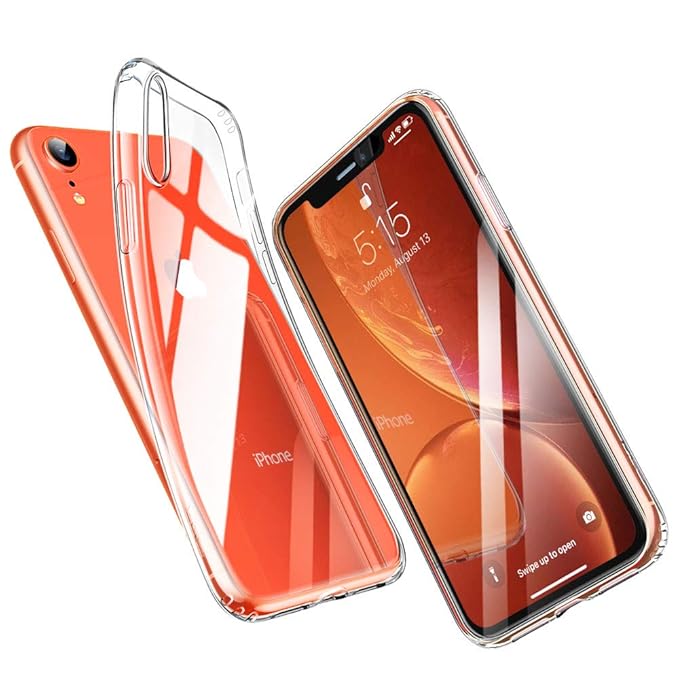 ESR Transparent Silikon Hülle für iPhone XR, Ultradünnen Weiche Silikonhülle Flexibel Bumper Case Handyhülle Kratzfest Durchs