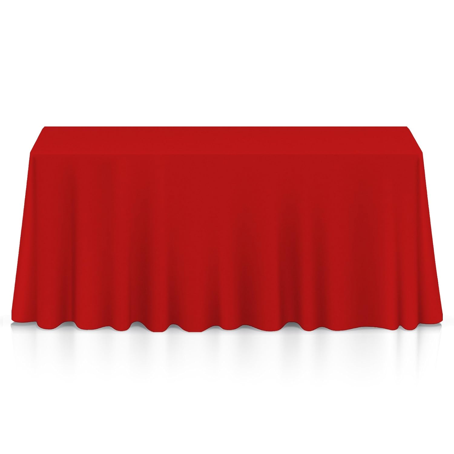 Best linen table cloth 90 in round polyester red and white