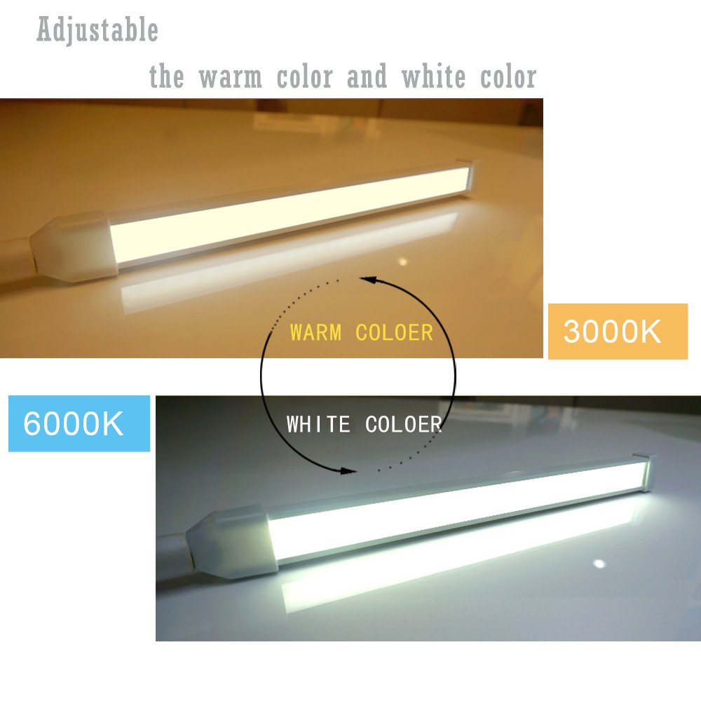 LED Floor Lamp Standing Reading Lamp, Dimmable Gooseneck Clip-on Lamp (4 Color Modes, 8W, Floor Light for Living Room, Bedroom, Office) White