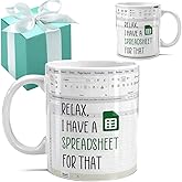 Gououoii Relax, I Have A Spreadsheet for That - Accountant Gifts - Funny Accountant Coffee Mug Gifts for Boss CPA Coworker Finance Banker - Spreadsheet Mug - Accounting Birthday Graduation Gift 11oz