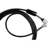 UV Lamp Cable - 12 Foot T5 Mini Lamp Socket - 4 Pin Single Ended UV Lamp Cord - UV Rated Cable & Protective Socket Shroud