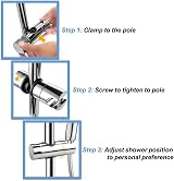 ZOTTI Adjustable Shower Head Holder Slide Part Chrome 18-25mm Universal Rust view 4