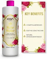 ICAN LONDON Rose Water 100% Natural Hydrating Purifying 2 x 500ml view 5