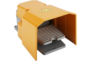 THINCOL Foot Switch for Power Tools,250V 10A Foot Pedal Switch,with Guard,Oil Resistant and -Resistant,Protect Foot,for Machine Tools