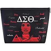 ZANSUO Sorority Gift DST Makeup Cosmetic Bags Black Greek Sorority Gift Paraphernalia for Sister Friend, Style 3