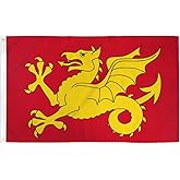AZ FLAG - Wessex County Flag - 2x3 Ft - 100D Polyester Du Wessex - England Banner with Two Metal Grommets - Fade Resistant - Vivid Colors - 2' x 3' Feet - 90x60 Cm