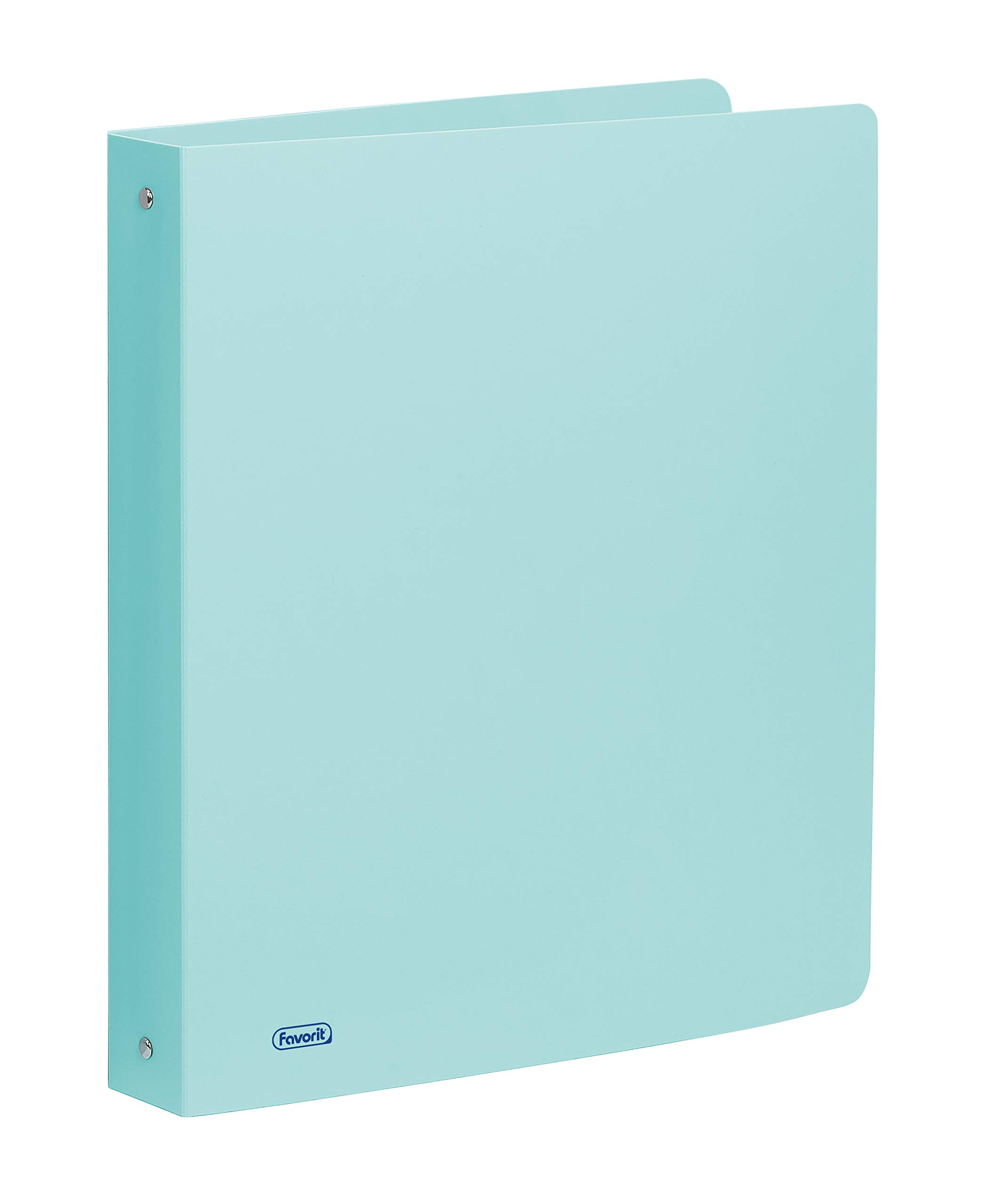 Favorit Polypropylene Pastel Binder 22 x 30 cm, 4 Round Rings with 30 mm Diameter, Pastel Blue