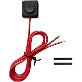 Momentary Push Button Switch 12V 24V Small Momentary Switch, 20 Inch Prewired Surface Mount Momentary Pushbutton Switch with Cover, Double-Sided Tape No Drilling Requried