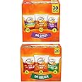 Goldfish Crackers Big Smiles Variety Pack with Cheddar, Colors, and Pretzels, Snack Packs, 30 Ct and Goldfish Crackers Say Cheeeese Variety Pack with Cheddar, Pizza and Parmesan, Snack Packs, 20 Ct