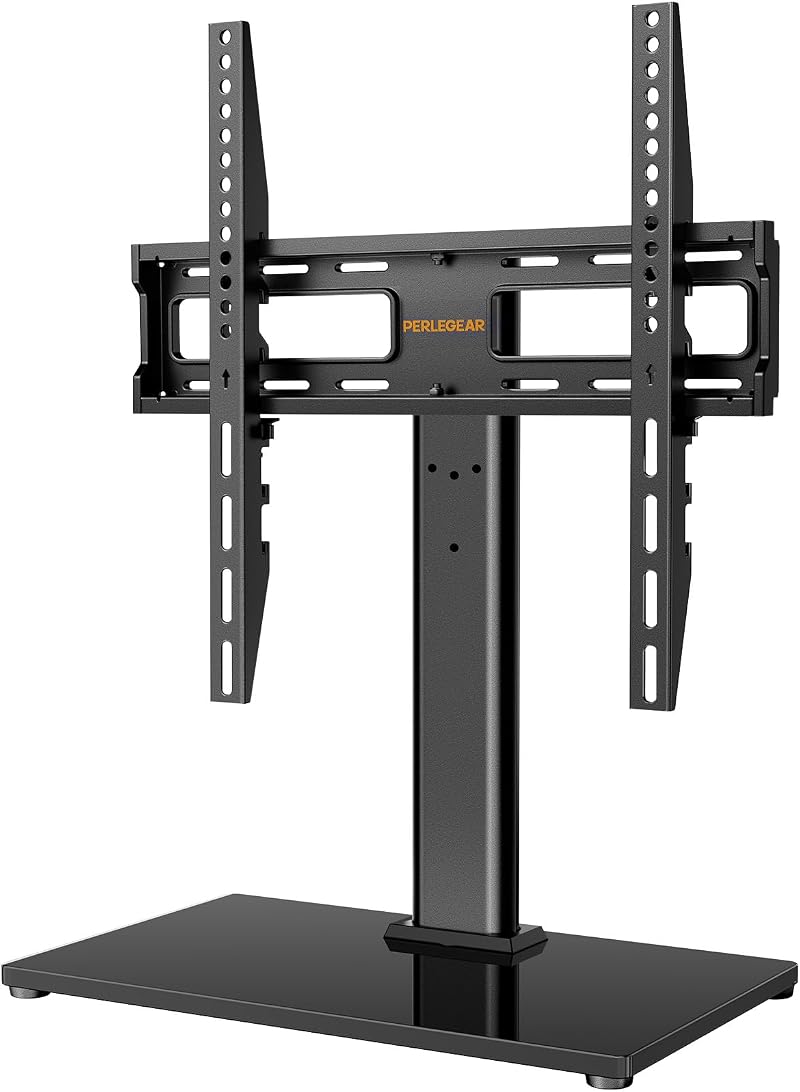 Perlegear Universal Swivel TV Stand 26-60 inch, Height Adjustable, 400x400 VESA