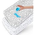 Waterproof Changing Pad Cover 2 Pack, 100% Cotton Change Table Cover Sheets, Ultra Soft, Unisex White Grey Star Print
