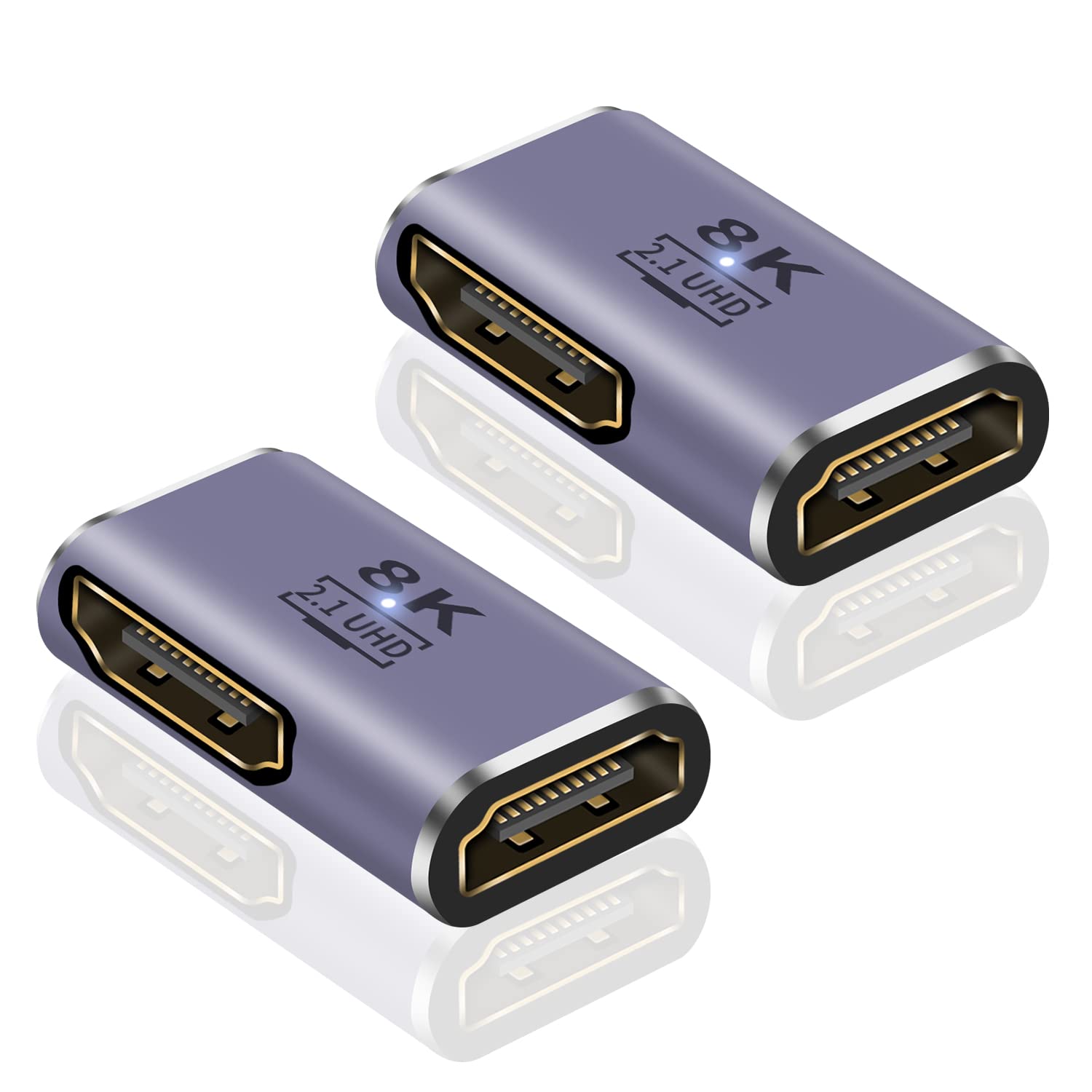 Maxhood 8K HDMI Female to Female Adapter, 90 Degree HDMI Extender, 2pcs — image 1