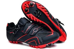 HXBER Cycle Shoes for Mens and Womens Spring Summer Mountain Bike Lock Cycle Shoes Road Bike Lock Shoes Hard-Soled Spin Bike 