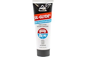 AGS Automotive Solutions SIL-Glyde Multi-Purpose All-Weather Lubricating Compound for All Surfaces - 8 oz Tube, Versitle Multi-Purpose Lubrication, All Weather, Auto, Home, Farm and Shop