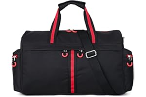 KUI WAN Gym Bag for Women and Men 35L Small Travel Bag for Sports, Gyms and Weekend Getaway with Wet Clothes Compartments Mini Heavy Duty Duffel Bag