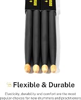Donner 5A Maple Drum Sticks 2 Pair with Carrying Bag Black view 5