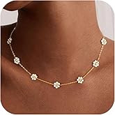 BLThing Pearl Necklaces for Women - 18K Gold Plated Layered Pearl Necklaces Dainty Pearl Gold Choker Necklace Wedding Jewelry for Women Teen Gifts