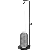 Adjustable Thread Spool Holder for Sewing Machine, Metal Cone Stand, Black | stable nonslip base, adjustable thread guide height, large cone support, metal construction, smoother feed in sewing setups