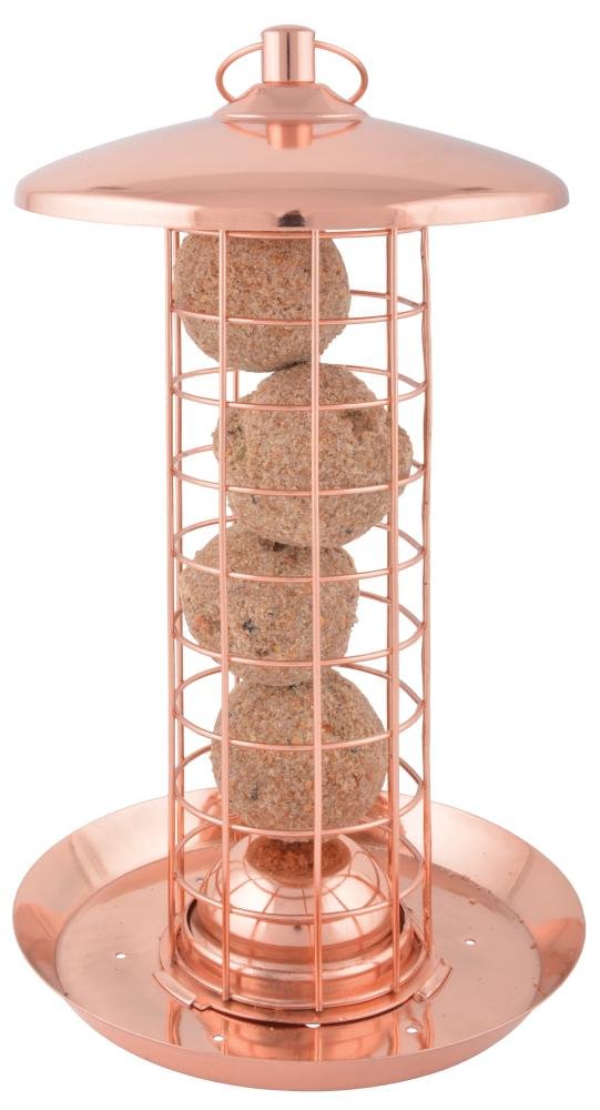 Fallen Fruits Ltd FB381 COPPER FINISH SUETBALL DISPENSER Bird Feeder, 33.0 cm*16.5 cm*16.5 cm