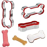 Dog Bone Cookie Cutters Set of 3, Dog Treats Cookie Cutter, Biscuit Dog Treat Cookie Cutter Set for Homemade