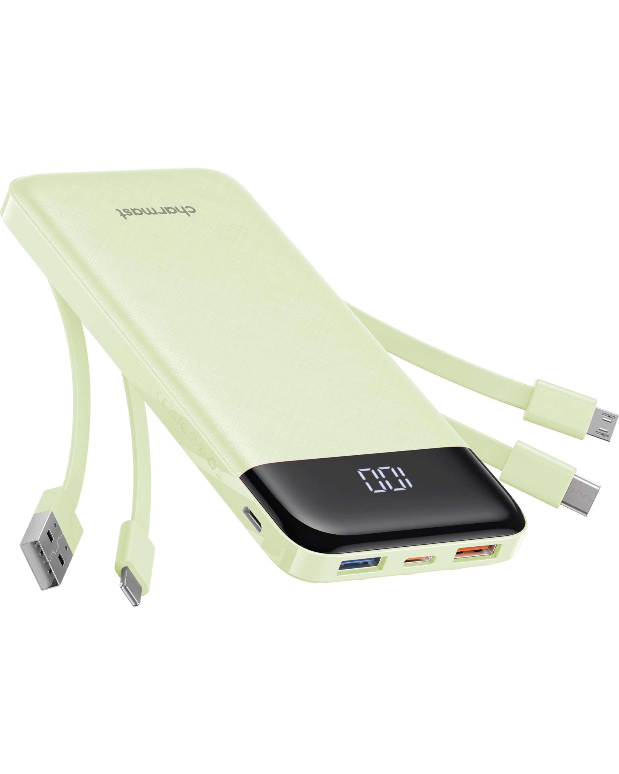 charmast Portable Charger with Built-in Cables X 4, Portable Phone Charger