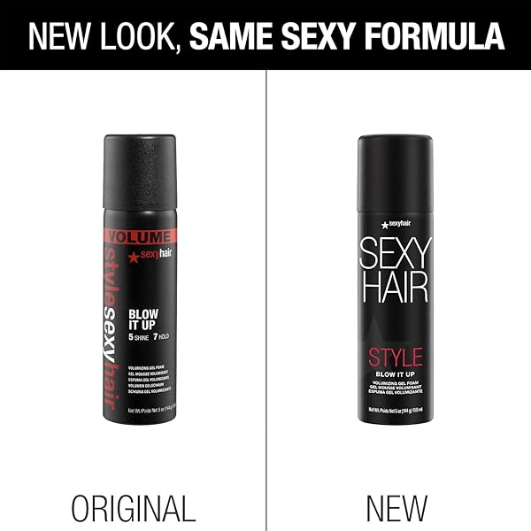 SEXYHAIR STYLE BLOW IT UP VOLUMIZING GEL FOAM, 5 OZ | UP TO 50% MORE VOLUME | ADDS SHINE