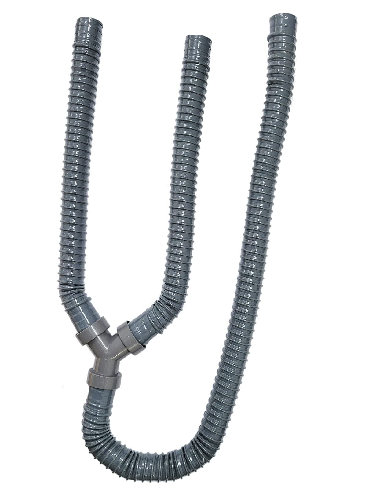 Drainage Hose 3-Way Double Ended Wash Basin Sewer Drain Pipe 12x12x27 inch (30x30x70cm) (2 Female Direct Insertion)