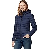 33,000ft Women's Hooded Packable Puffer Jacket Lightweight Warm Puffy Quilted Winter Coat