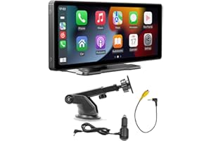 Portable Wireless Android Auto Touchscreen IPS High-Clear Car Stereo with GPS Navigation Rearview Camera Link Voice Control B