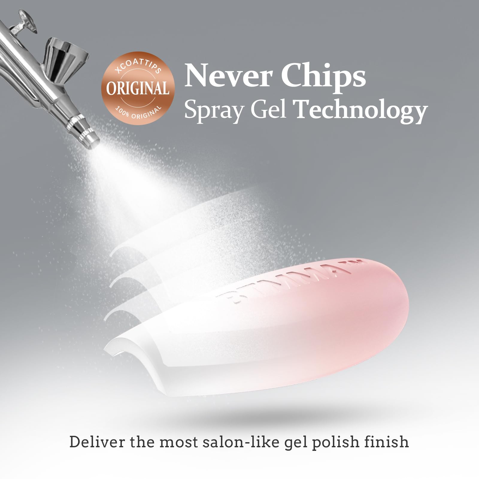 BTArtboxnails XCOATTIPS Ombre Nails - Square Press on Nails Long, 150Pcs Nail Tips Pink White Gradient Soft Gel False Nail Tips Soak Off Fake Nails Extensions DIY 15 Sizes - Image 5