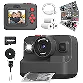 Yehtta Kids Camera Instant Print, Dual-Lens Front Rear Selfie Camera for Kids, Christmas Birthday Gifts Toys for 3-12 Year Old Boys Girls, 2.4in Screen 1080P Kid Digital Cameras with 32G Card