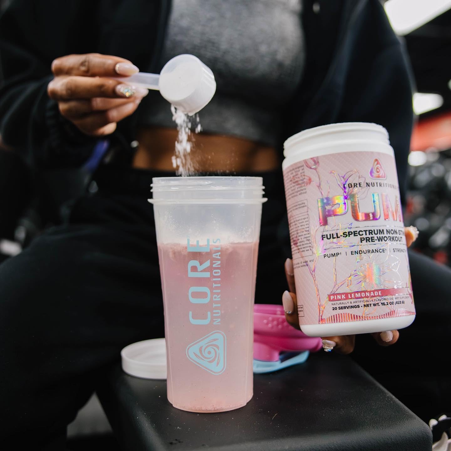 Core Nutritionals Pump Full-Spectrum Non-Stimulant Pre-Workout, with N03T Nitrate, Peak02, Alpha GPC, for Maximum Pump, Strength, and Performance 20 Servings (Black Lightning)