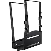 Mount-It PC Under Desk and Wall Mount, Steel Computer Tower Holder, Black | Fits Most PC Towers 4.75-8.75 in Wide, 22 Lbs Capacity, Safety Straps, Heavy Duty CPU Holder, Desktop or Standing Desk