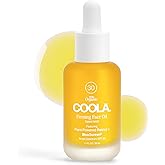 COOLA Firming Face Oil, SPF 30, Organic Lightweight Hydrating Sunscreen Oil with Bakuchiol, Vitamins C, D, E, Sea Buckthorn & Moringa Oils, Firms & Smooths Skin, 1.1 Oz
