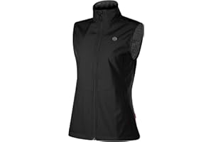 KUTOOK Women's Softshell Vest Lightweight Fleece Lined Windproof Sleeveless Jacket with Zipper Pockets Hiking Cycling Travel