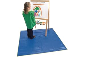 Colorations Brawny Tough Keep-It-Clean Mat, 52” x 52” – Durable Heavy-Duty Vinyl Classroom Floor Mat – For Easy Cleanup Indoors & Outdoors – Protective Floor Mat for Kids Crafts and Projects