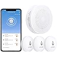 Winees WiFi Water Detector, 3 Pack Water Sensors with Leak Alert Email&SMS Notification, 100dB Adjustable Alarm, 100M Transmission for Basement, Bathroom, Laundry, IFTTT