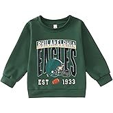 GLIGLITTR Toddler Girl Boy Football Sweatshirt Sundays are for The Birds Game Day Outfit Kids Football Fans Long Sleeve Shirt