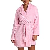 bebe Womens Mid-Length Plush Pajama Lounge Robe Bathrobe