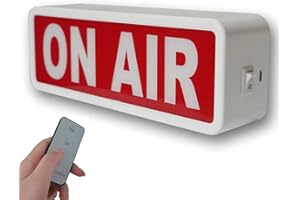 DMKYDM ON AIR Light Sign Recording Sign Studio Warning Signfor (Studio/Home Studio/Company/Desk or Wall Decor). Simple and Easy ON/Off Switch Button.Up Lighted Broadcast Warning Sign Finished (White)