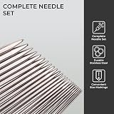 H&S 11 Pairs Stainless Steel Single-Pointed Knitting Needles Set 2.0–8.0mm view 4