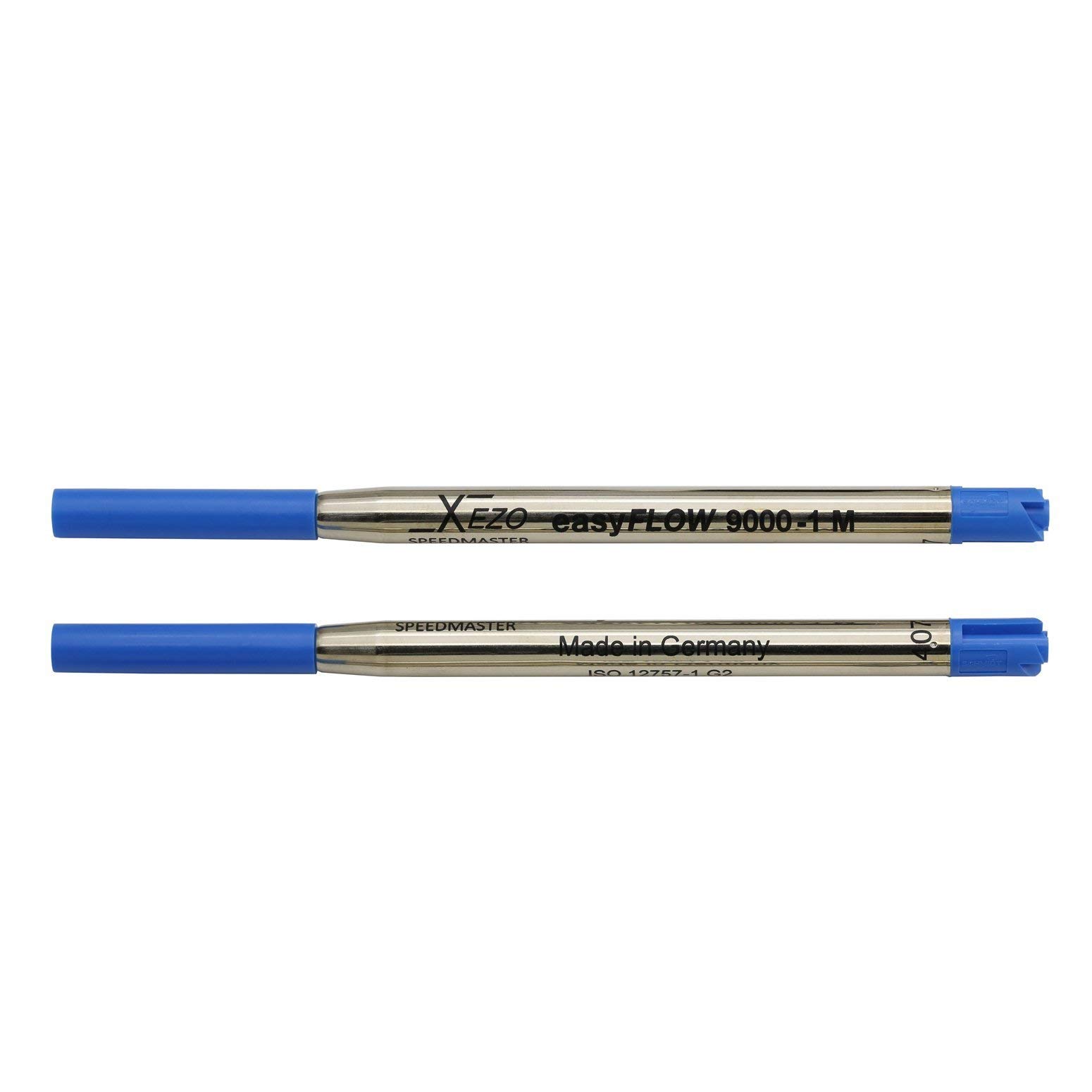 Xezo Pens Speedmaster Medium Ballpoint Gel Refills, Pack of 2, Blue Ink (Blue 9000-1 Ballpoint Refills)