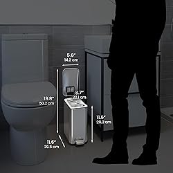 iTouchless 1.32 Gallon SoftStep 2.0 Bathroom Trash