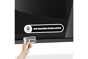 ENGRAVENUSA Small 2 Pack GPS Tracking System Sticker | GPS Active Sign for Cars | Car Window Sticker Sign | Black Glossy 5x1 Inches Waterproof Vinyl Sticker | Tracking System in Use | Anti Theft Security Sticker