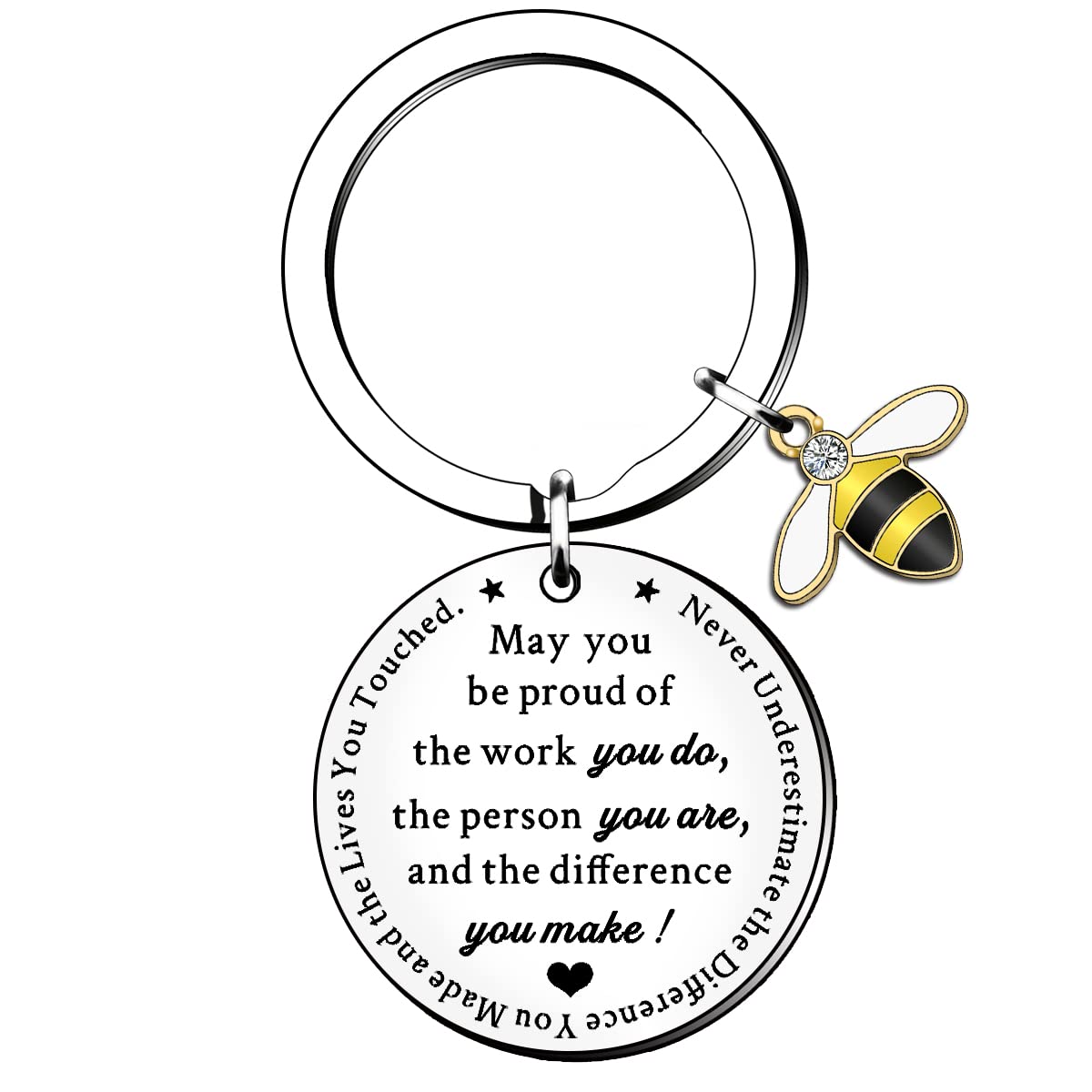 HULALA Thank You Appreciation Gifts For Women Men Colleagues Leaving Keyring Keychain Teacher Mentor Nurse Coach Cowokers Volunteers Empolyees May You Be Proud Of The Work You Do