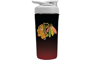 Sok It BotlSok NHL Hockey Protein Blender Shaker Bottle Sleeve Insulated Neoprene Cover (Chicago Blackhawks, Fits 28oz Blender)