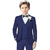 Boys Suit 3 Piece Tuxedo Suits for Boys Wedding Easter Outfits Kids Formal Suit Dress Jacket Vest Pants Bowtie Set