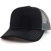 Armycrew Oversize XXL Low Profile Two Tone Mesh Back Trucker Baseball Cap