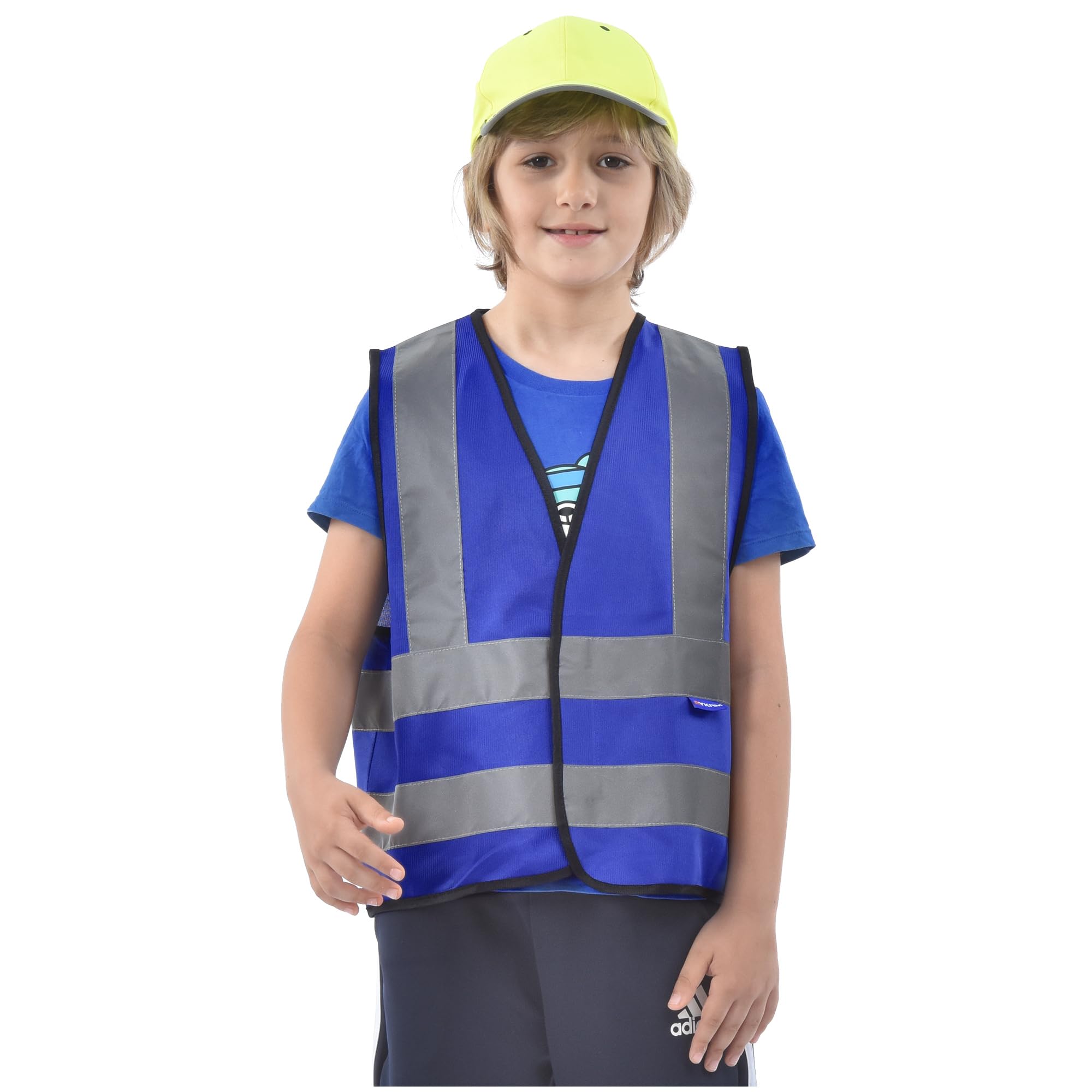 AYKRM Blue Child's High Vis Reflective Safety Vest - High Visibility for Kids 2-5Y